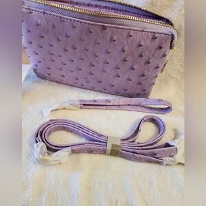 Purple Spotted Crossbody Handbag